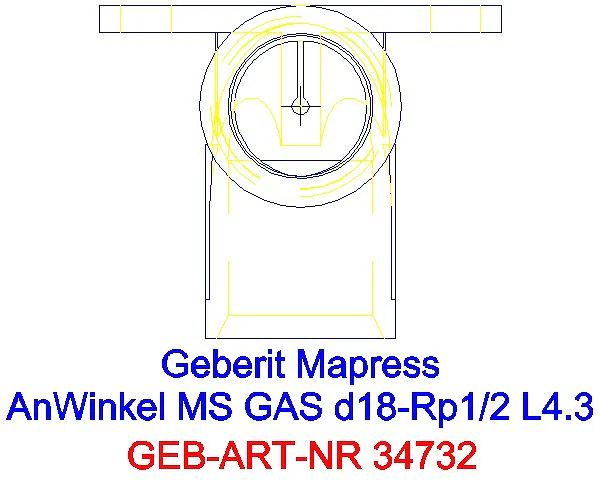 GE Mapress Kupfer Anschlusswinkel 90Gr (Gas) Ms d18-Rp1/2_34732_G