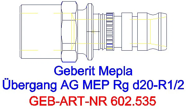 GE Mepla Übergang mit AG Rg d20-R1/2_602.535.00.5_G