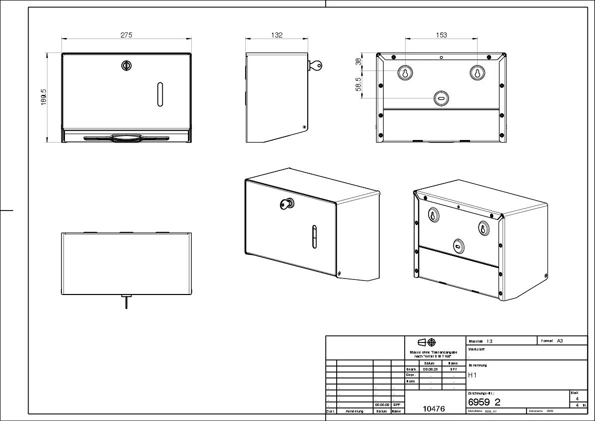 MediLine 250 Aluminium weiß, pulverbeschichtet