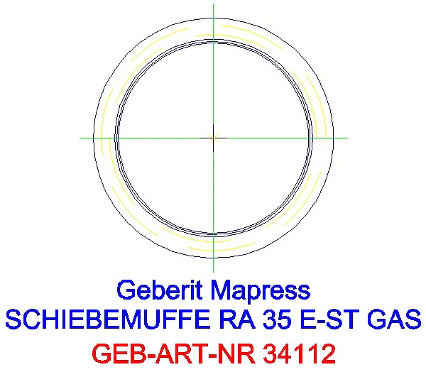 GE Mapress Edelstahl Schiebemuffe d35 (Gas)_34112_L