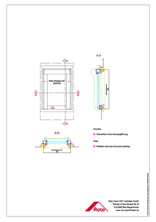 Designo R7 Hoch-Schwingfenster