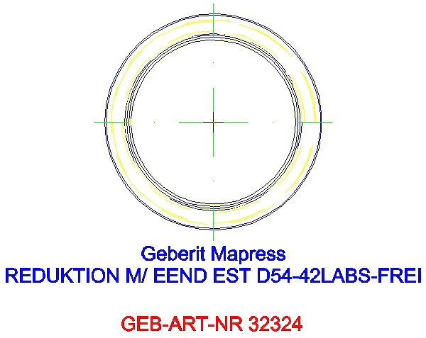 GE Mapress Edelstahl Reduktion mit Einschubende d54-42_32324_A