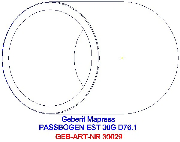 GE Mapress Edelstahl Passbogen 30Gr d76,1_30029_G