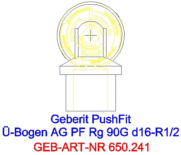 GE PushFit Übergangsbogen 90Gr mit AG Rg d16-R1/2_650.241.00.1_G