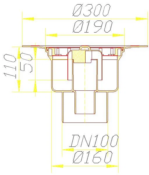 DALLMER Ablaufgehäuse 61 HT, DN 100