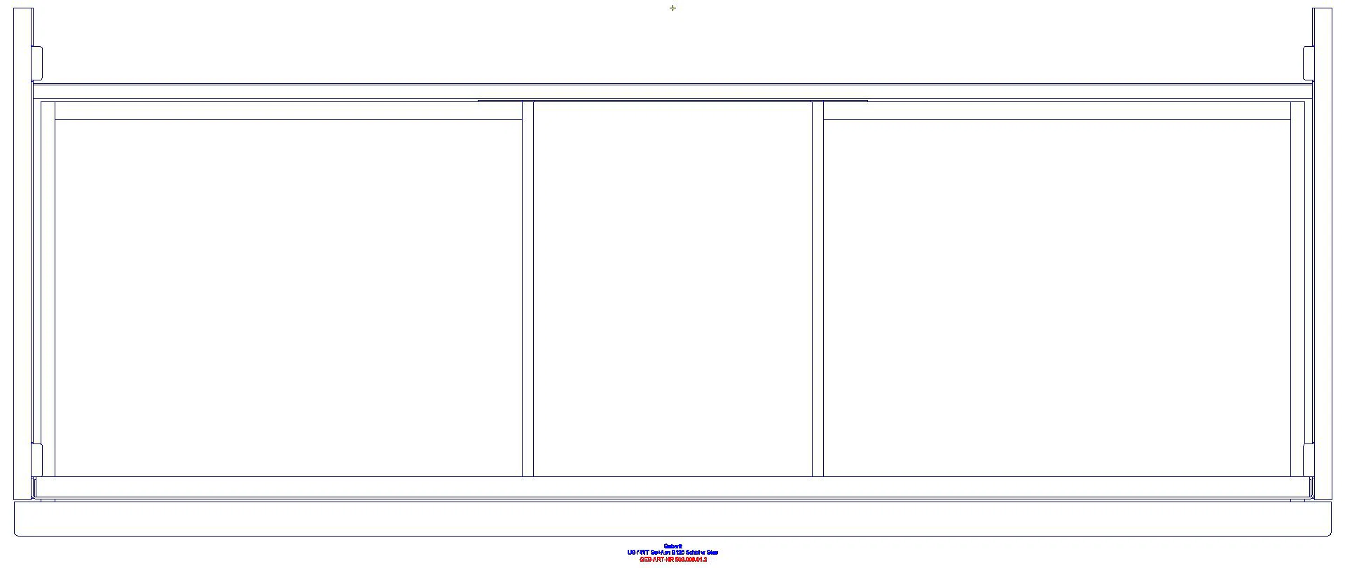 Acanto US für WT B:120cm, 1 Schubl. 1 i.Schubl., weiß hgl./Glas weiß_503006012_g