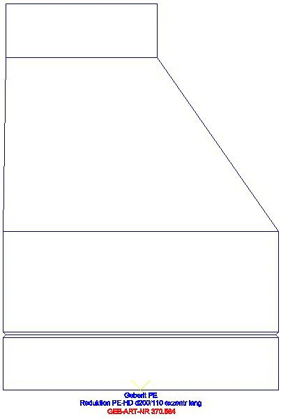 GE PE Reduktion exzentrisch lang d200/110_370.584.16.5_A