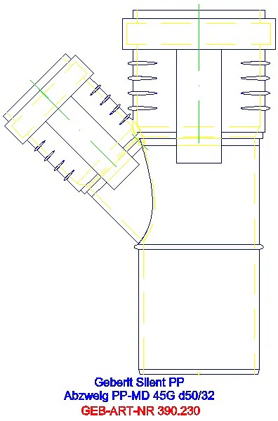 GE Silent-PP Abzweig 45Gr d50/32_390.230.14.1_A