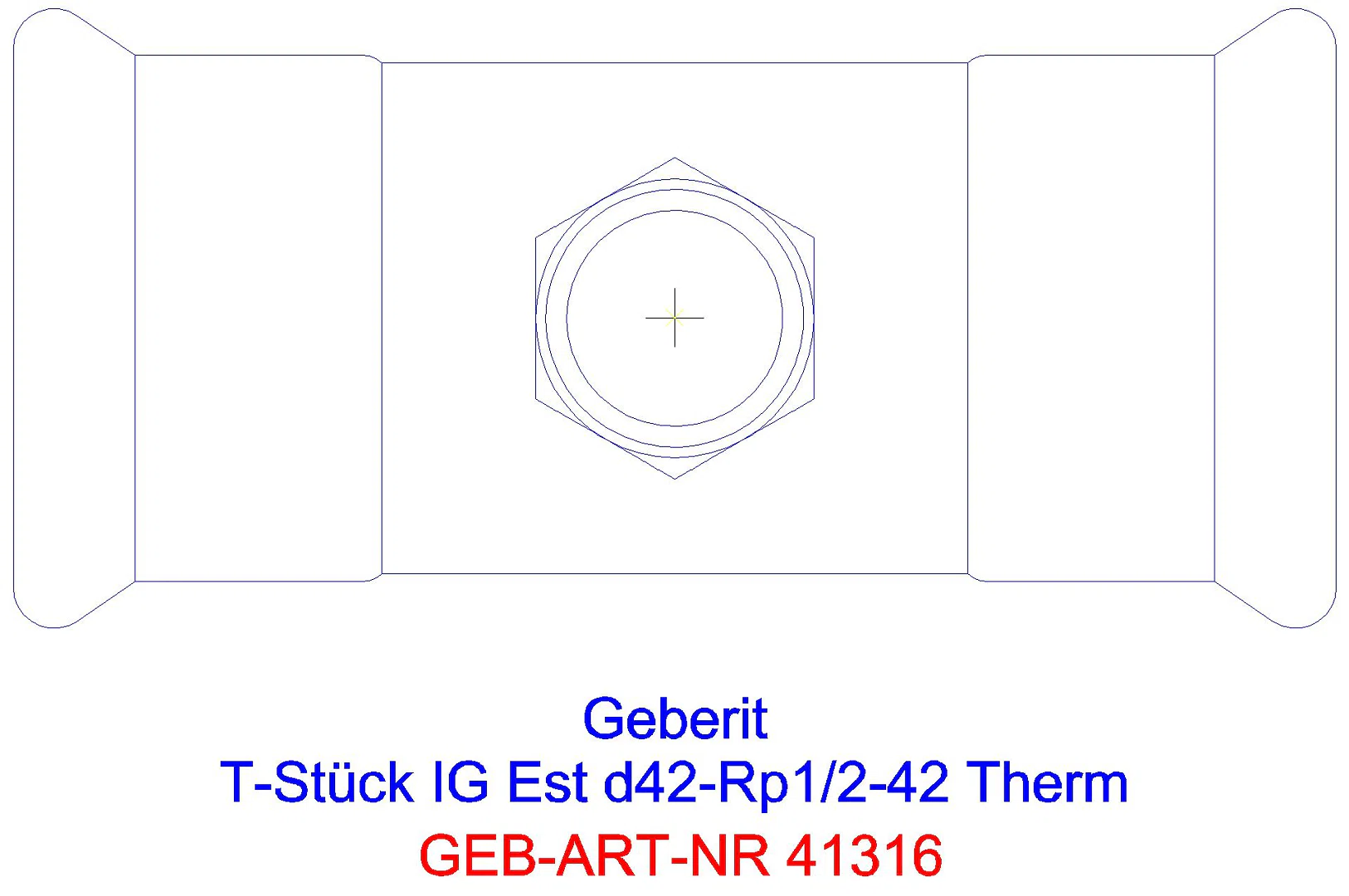 GE Mapress Therm T-Stück mit IG d35-Rp3/4-35_41316_g