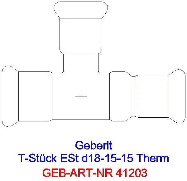 GE Mapress Therm T-Stück reduziert d18-15-15_41203_A