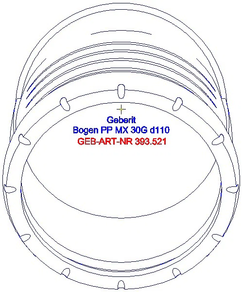 GE Silent-Pro Bogen 30Gr d110mm_393.521.14.1_G
