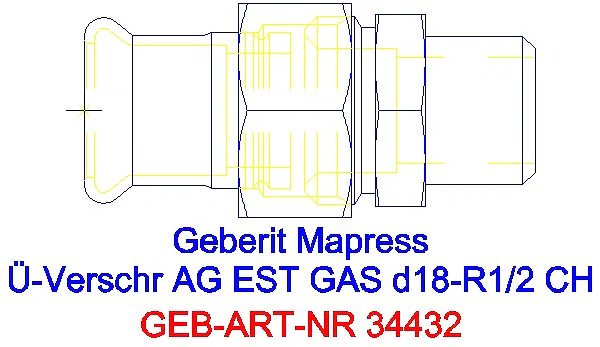 GE Mapress Edelstahl Übergangsverschr. mit AG (Gas) d18-R1/2_34432_G