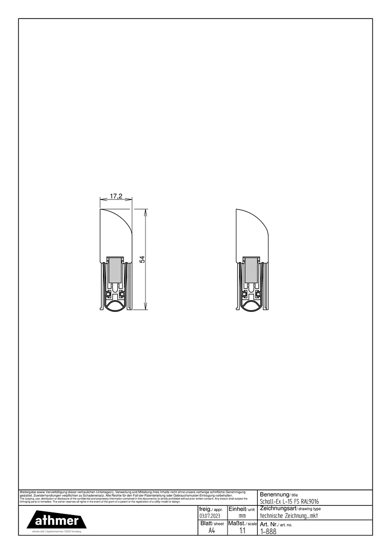 1-888 Schall-Ex L-15 fs ral9016