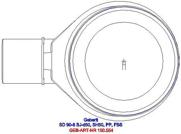 GE Duschwannenablauf d90 m. Ablaufdeckel Sperrwasserhöhe 50 mm d50 PP_150.554.21.1_G