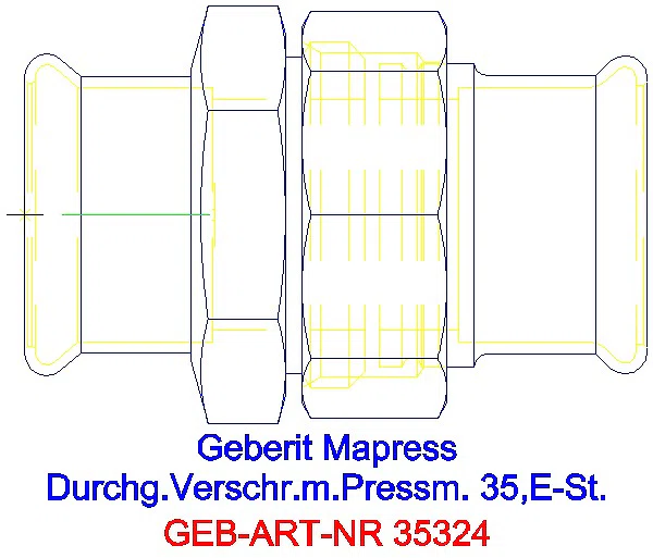 GE Mapress Edelstahl Verschraubung d35_35324_G