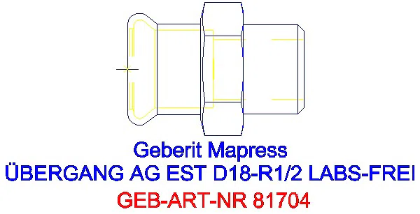 GE Mapress Edelstahl Übergang mit AG (LABS-frei) d18-R1/2_81704_G
