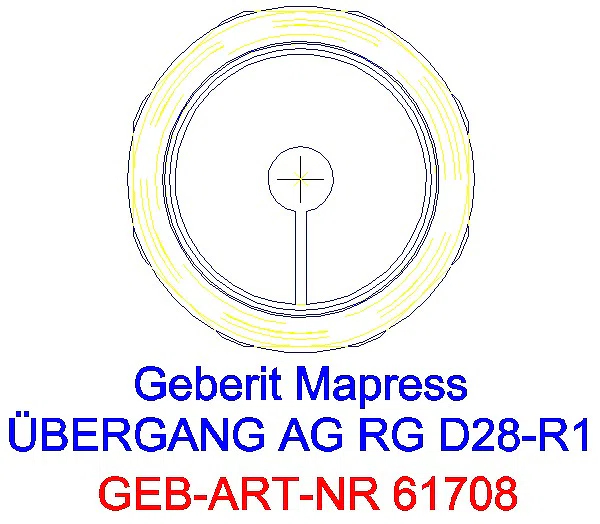 GE Mapress Kupfer Übergang mit AG Rg d28-R1_61708_L