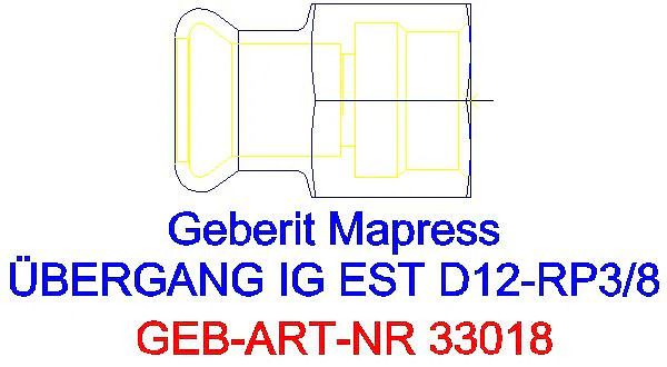 GE Mapress Edelstahl Übergang mit IG d12-Rp3/8_33018_A
