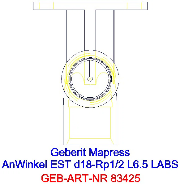 GE Mapress Edelstahl Anschlusswinkel 90Gr abgesetzt (LABS-frei) d18-Rp1/2_83425_G