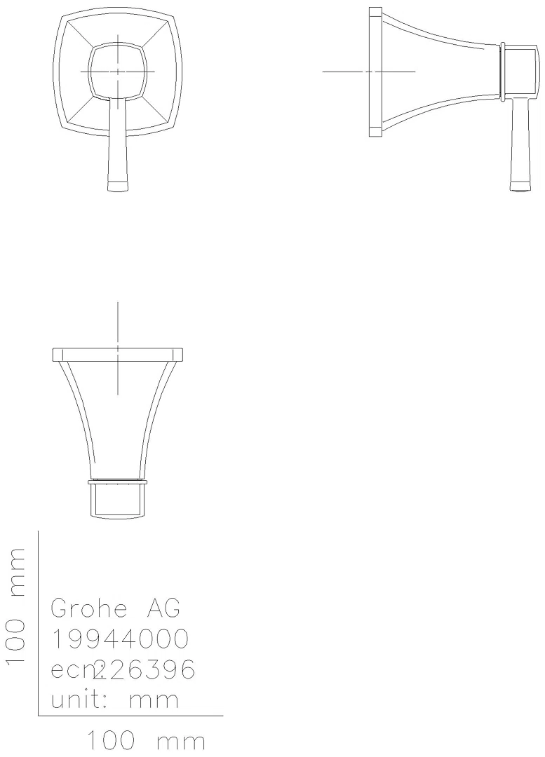 GROHE UP-Ventil Oberbau Grandera 29420 Fertigmontageset chrom/gold