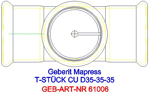 GE Mapress Kupfer T-Stück egal d35-35-35_61006_G