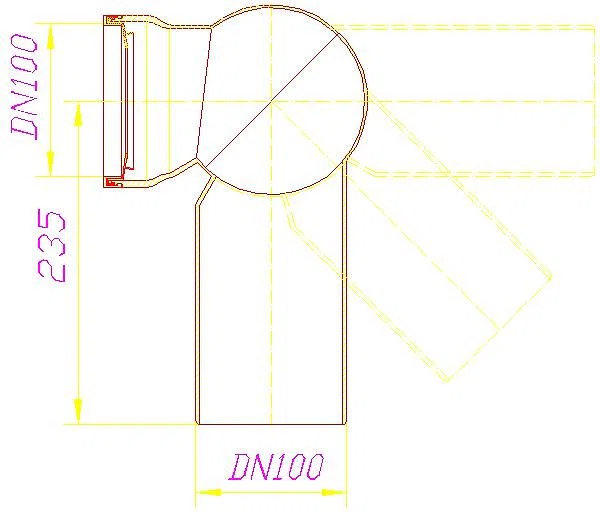 DALLMER Atlasbogen 87, weiß, DN 100