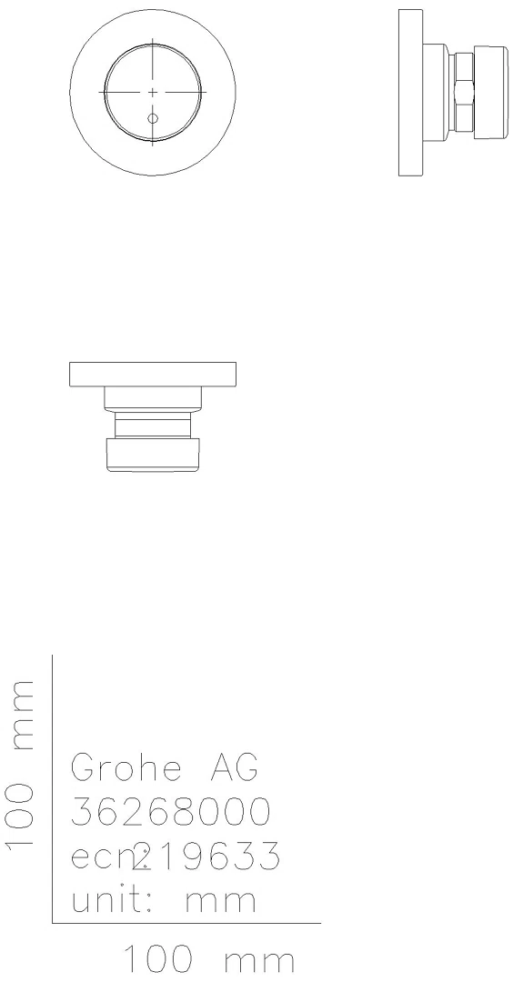 GROHE Selbstschluss-Durchgangsventil Eurosmart CT 36268 Wandeinbau chrom