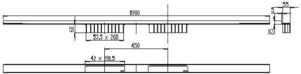 DALLMER Duschrinne CeraWall Select Duo, Edelstahl matt, 1900 mm