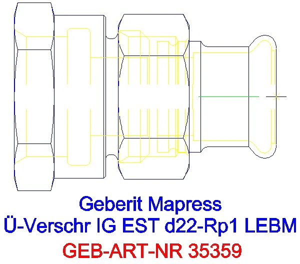 GE Mapress Edelstahl Übergangsverschr. mit IG ÜM aus ESt d22-Rp1_35359_A