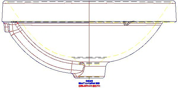 VariForm Einbauwaschtisch, oval 50x40cm, o. Hl, o. Ül., KeraTect_500.711.00.2_L