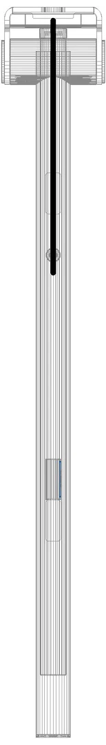 HEWI SK-Griff Duo (A), re, 700, WC-Spül/ FKT(E-Ausf.),schliff
