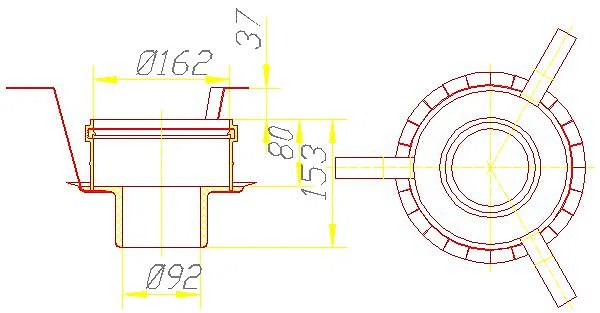 DALLMER Brandschutz-Rohbauelement 1, DN 50/DN 70
