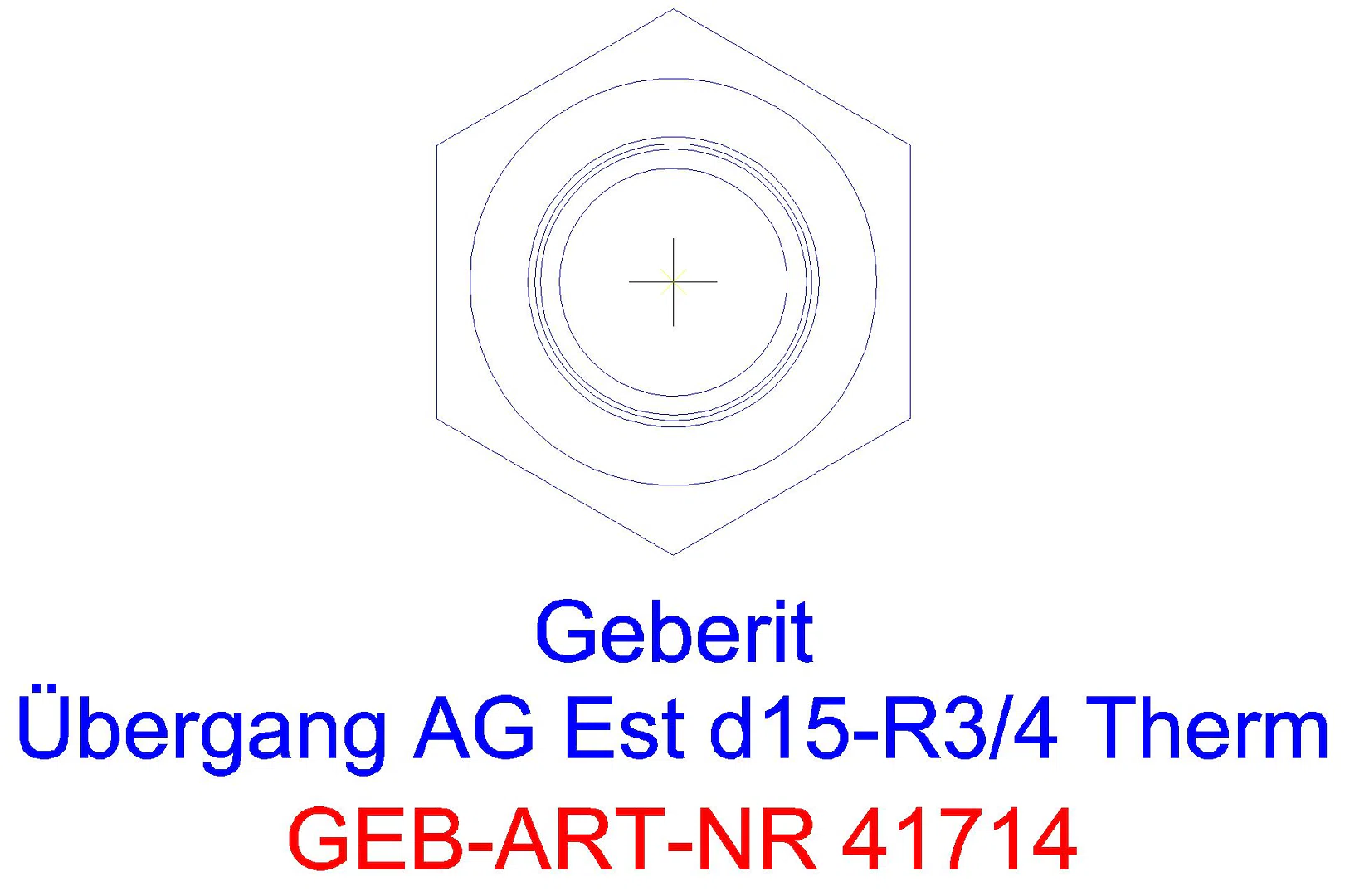 GE Mapress Therm Übergang mit AG d76,1-R2 1/2_41714_l