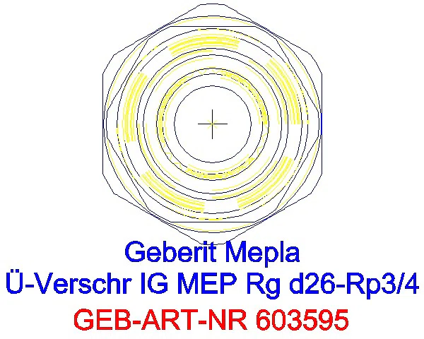 GE Mepla Übergangsverschraubung mit IG Rg d26-Rp3/4_603.595.00.5_L