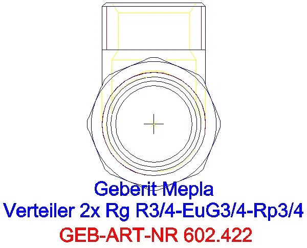 GE Verteiler zweifach Rg R3/4-EuG3/4-Rp3/4_602.422.00.1_L