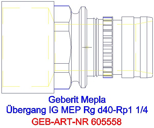 GE Mepla Übergang mit IG Rg d40-Rp1 1/4_605.558.00.5_G