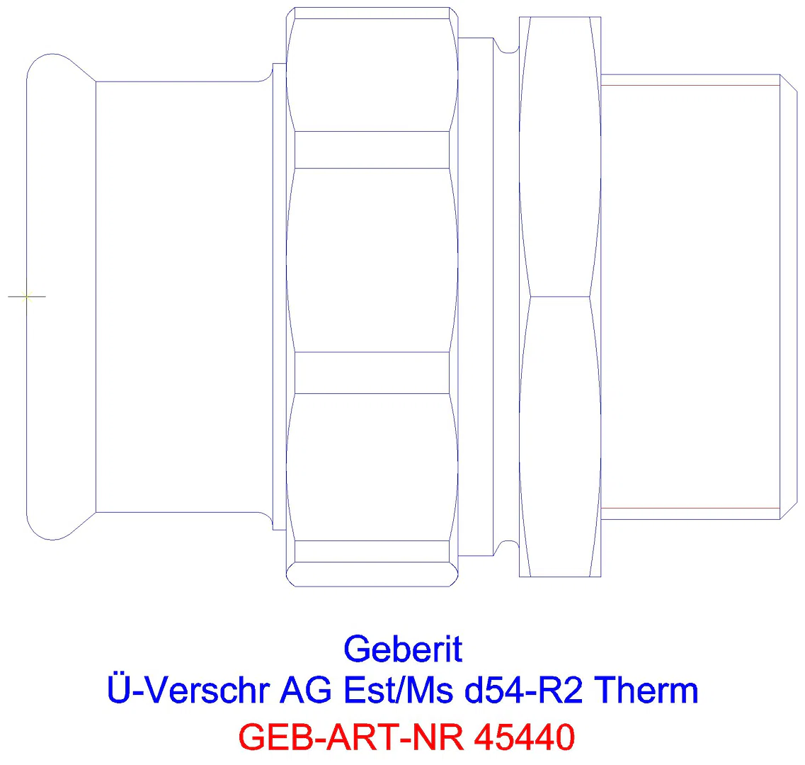 GE Mapress Therm Übergangsverschr. mit AG d42-R1 1/2_45440_a