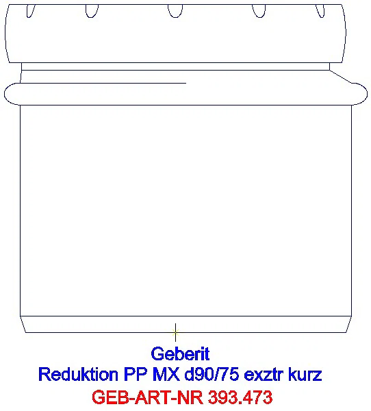 GE Silent-Pro Reduktion exzentrisch d90/75_393.473.14.1_L