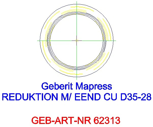 GE Mapress Kupfer Reduktion mit Einschubende d35-28_62313_A