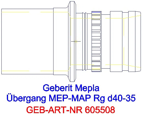GE Mepla Übergang auf Mapress mit Einschubende Rg d40-35_605.508.00.5_G