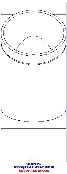 GE PE Abzweig 45Gr d110/110_367.135.16.1_L