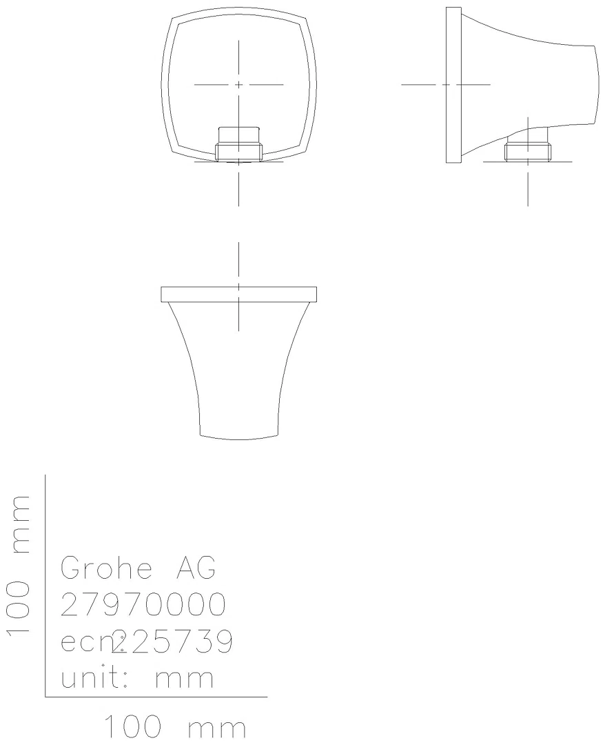 GROHE Wandanschlussbogen Grandera 26897 Außengewinde eigensicher chrom/gold