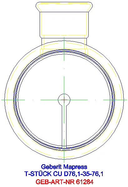 GE Mapress Kupfer T-Stück reduziert d76,1-35-76,1_61284_L