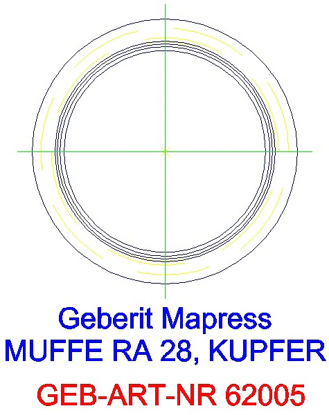 GE Mapress Kupfer Muffe d28_62005_L