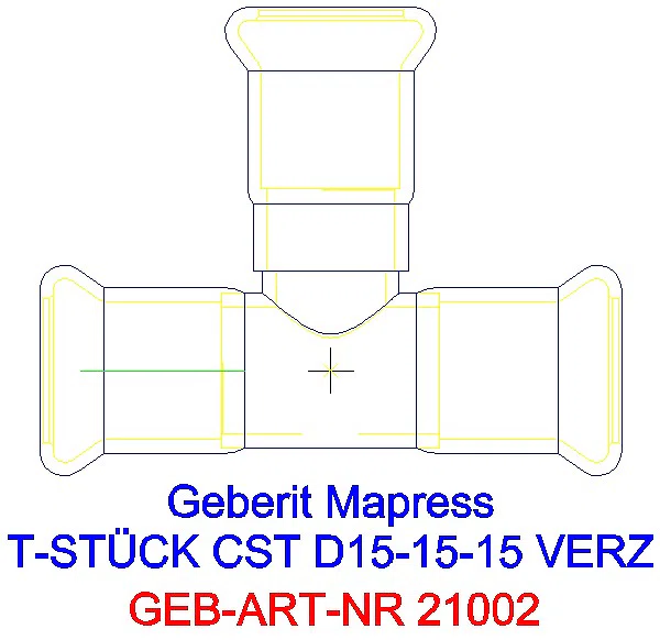 GE Mapress C-Stahl T-Stück egal d15-15-15_21002_A