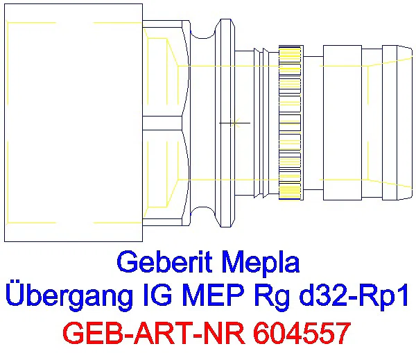 GE Mepla Übergang mit IG Rg d32-Rp1_604.557.00.5_A