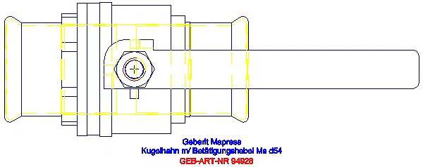 GE Mapress Kugelhahn mit Betätigungshebel Ms d54_94928_G