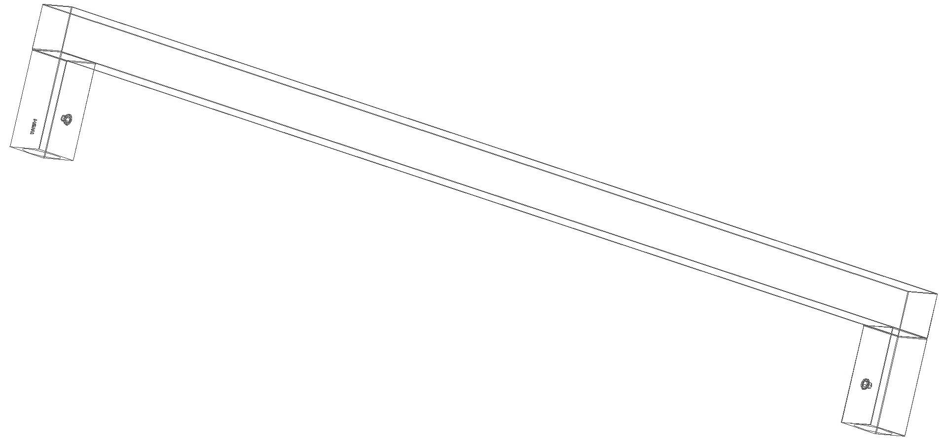 HEWI Haltegriff Sys 100, chrom, d:25mm, AM:600mm