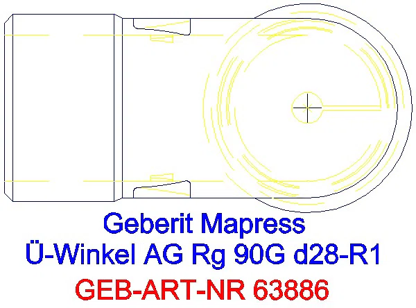 GE Mapress Kupfer Übergangswinkel 90Gr mit AG Rg d28-R1_63886_G