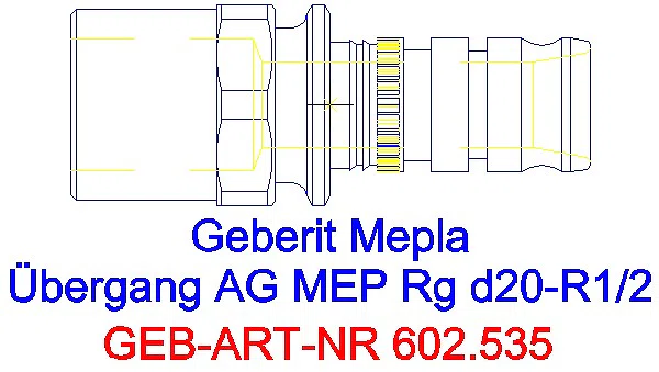 GE Mepla Übergang mit AG Rg d20-R1/2_602.535.00.5_A